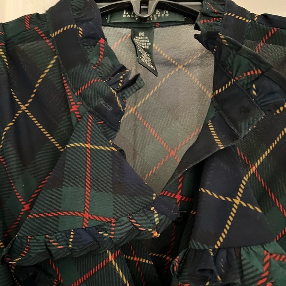 RALPH LAUREN Plaid Ruffle Top - Picture 2 of 6